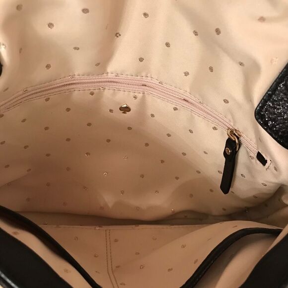 Kate Spade Coast Evangeline Black Leather Bag with Gold Chain Strap - Picture 7 of 8